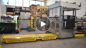 Depalletizer with pallet infeed chain conveyor