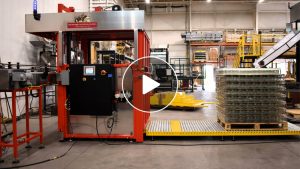 Depalletizer with gravity roller infeed conveyor