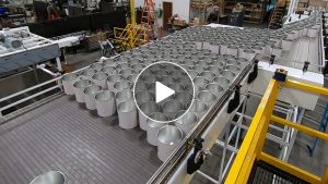 Depalletizer with inline high speed single filer